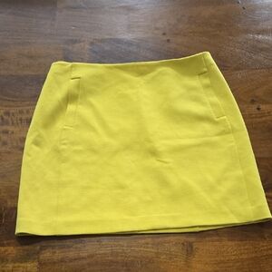 Banana Republic Yellow Mini Skirt Size 10